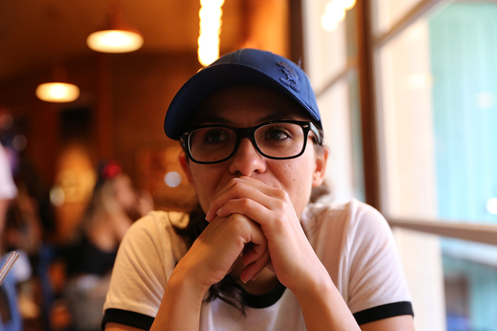 Andrea thinking